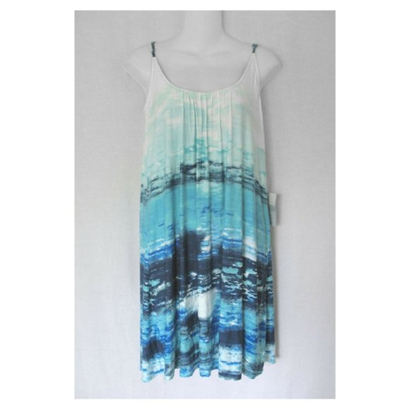 Felicity Coco Blue Print Casual Jorden Dress Small - Picture 1 of 5